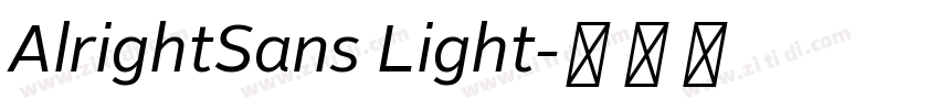 AlrightSans Light字体转换